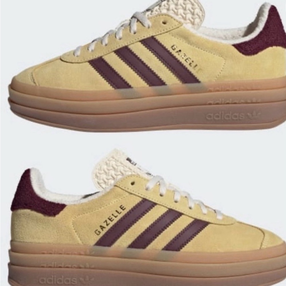 Adidas Gazelle Women's Sneakers - Cream and Burgundy